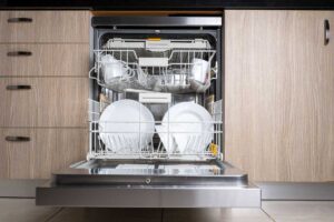 Lave vaisselle ouvert